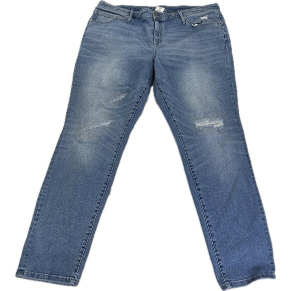 Ava & Viv Denim - Ava & Viv Plus Size Women's Jeans 20 Light Blue Distressed